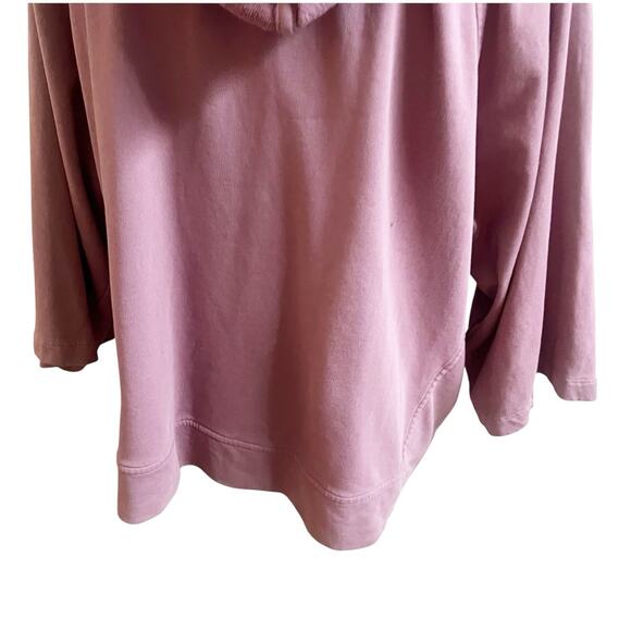 J. Jill Organic Cotton One Button Hooded Sweater Pink Size Large Petite Terry - Picture 7 of 12